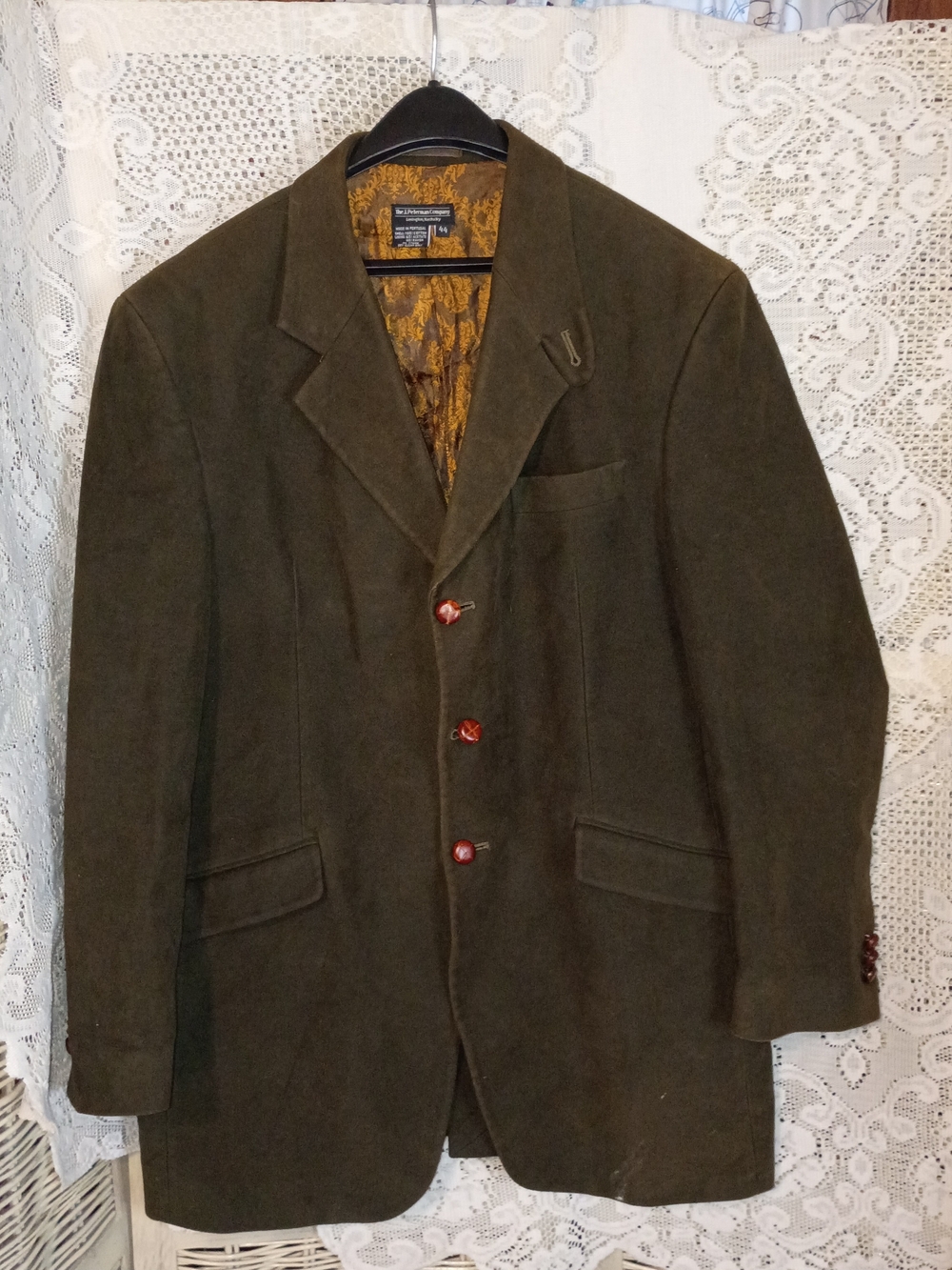 The J. Peterman Company Men's Olive Green Blazer